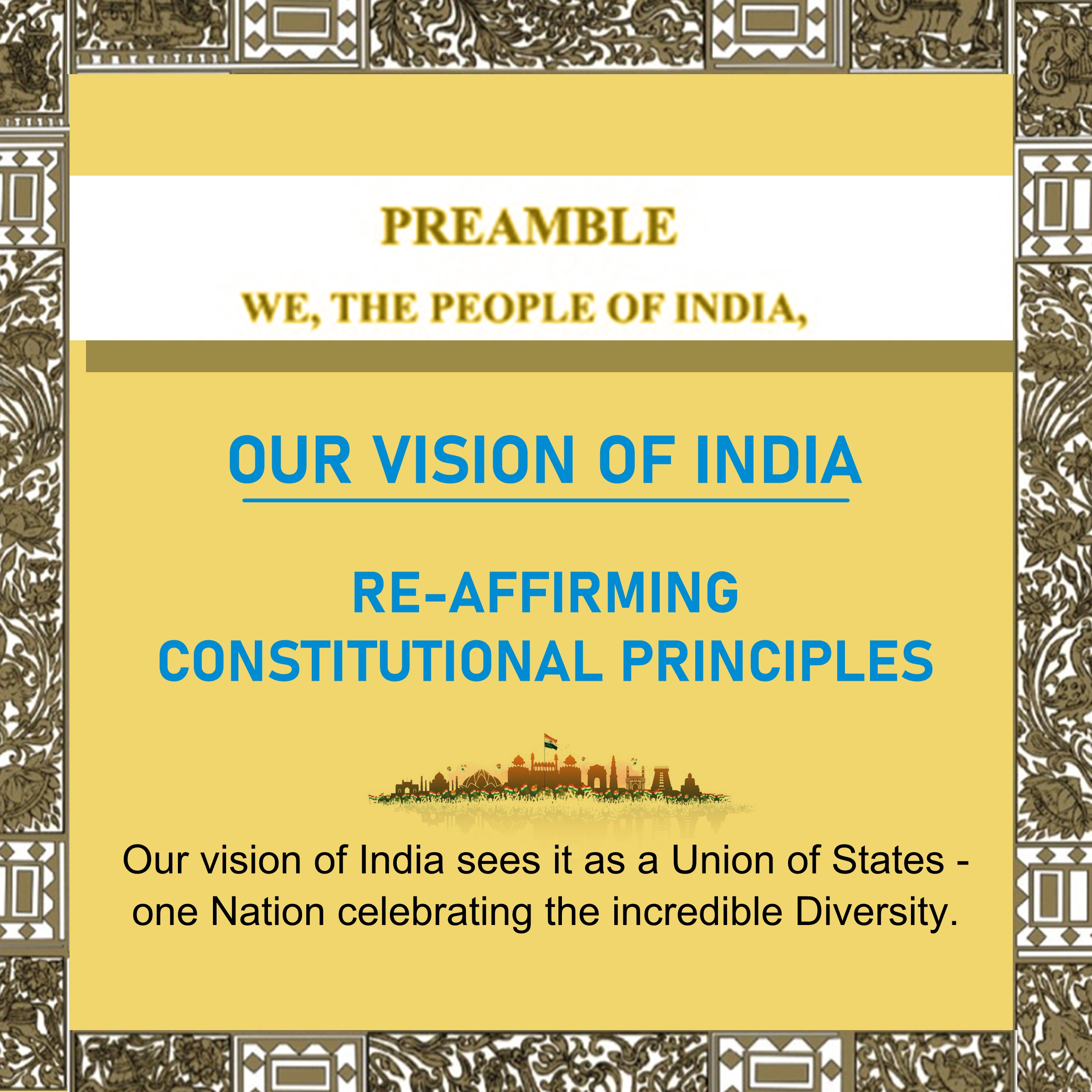 preamble of india - Vision of india